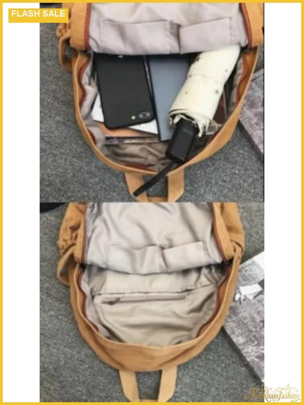 Boho Canvas Backpack for School College Vintage Fairy Grunge Hippie Y2K Daypack